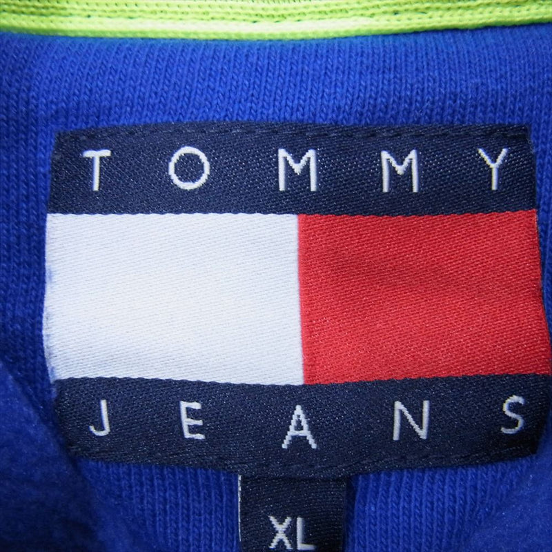 TOMMY HILFIGER トミーヒルフィガー SWEATSHIRT TJW 90S SAILING LOGO バックプリント ワッペン スウェット パーカー ブルー系 XL【中古】