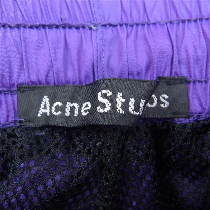 ACNE STUDIOS アクネストゥディオズ FA-UX-TROU000004 Elastic Wast Track Pants サイドライン ナイロン トラックパンツ パープル系 XXS【中古】