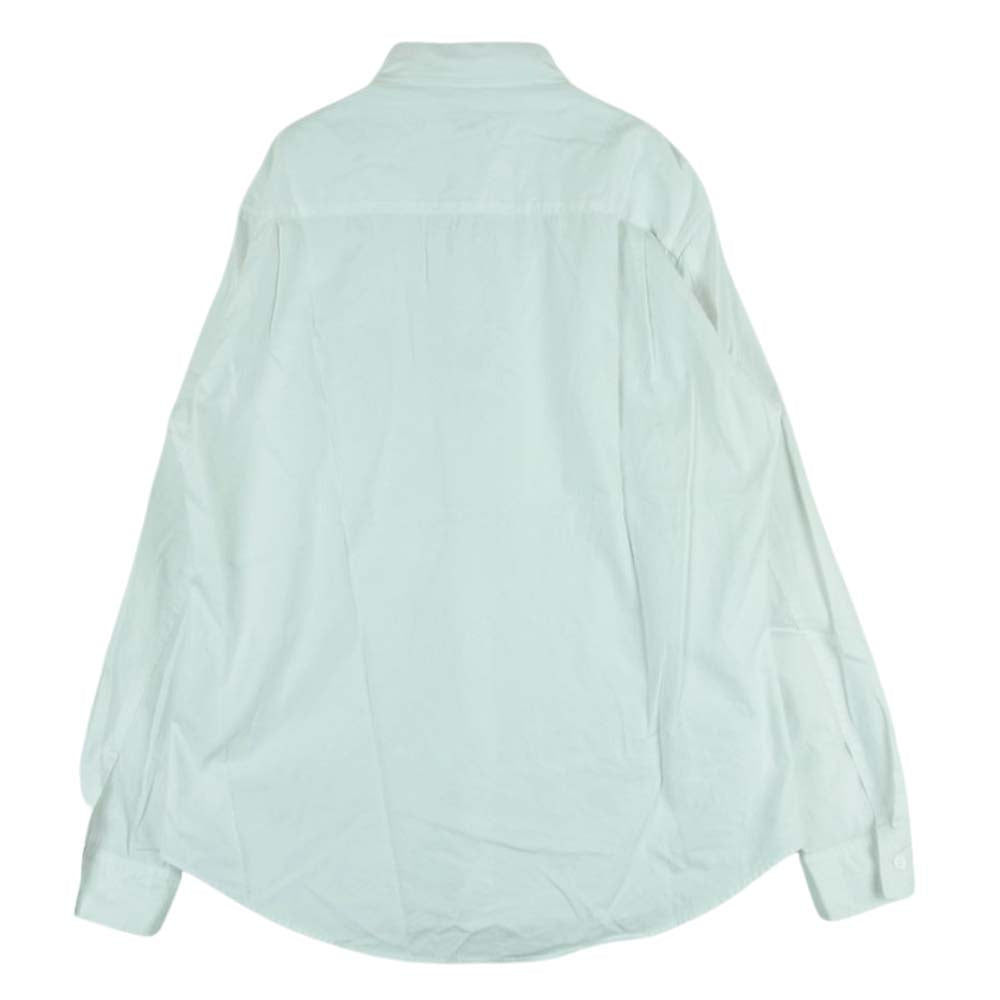 Yohji Yamamoto POUR HOMME ヨウジヤマモトプールオム HF-B02-002 PRODUCE プロデュース 被せ付き フロント二重 レイヤード 長袖 シャツ ホワイト系 2【中古】