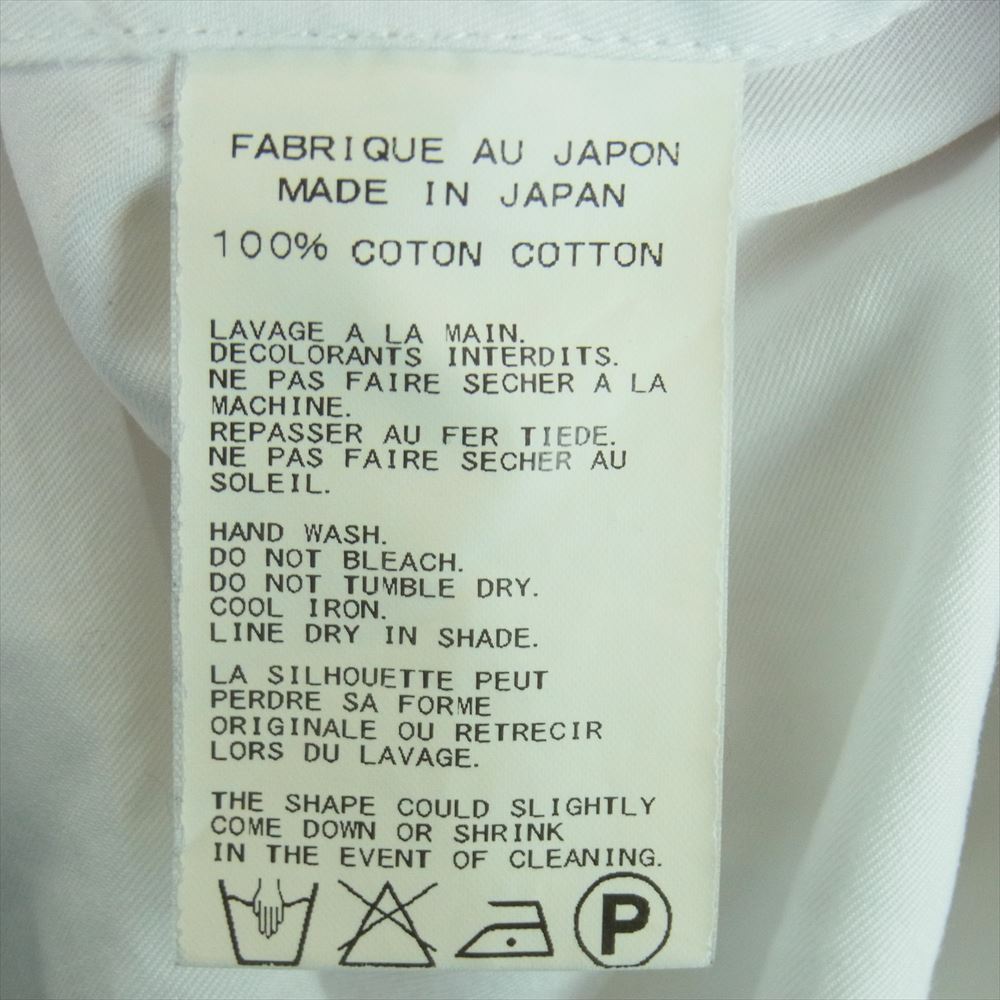 Yohji Yamamoto POUR HOMME ヨウジヤマモトプールオム HF-B02-002 PRODUCE プロデュース 被せ付き フロント二重 レイヤード 長袖 シャツ ホワイト系 2【中古】