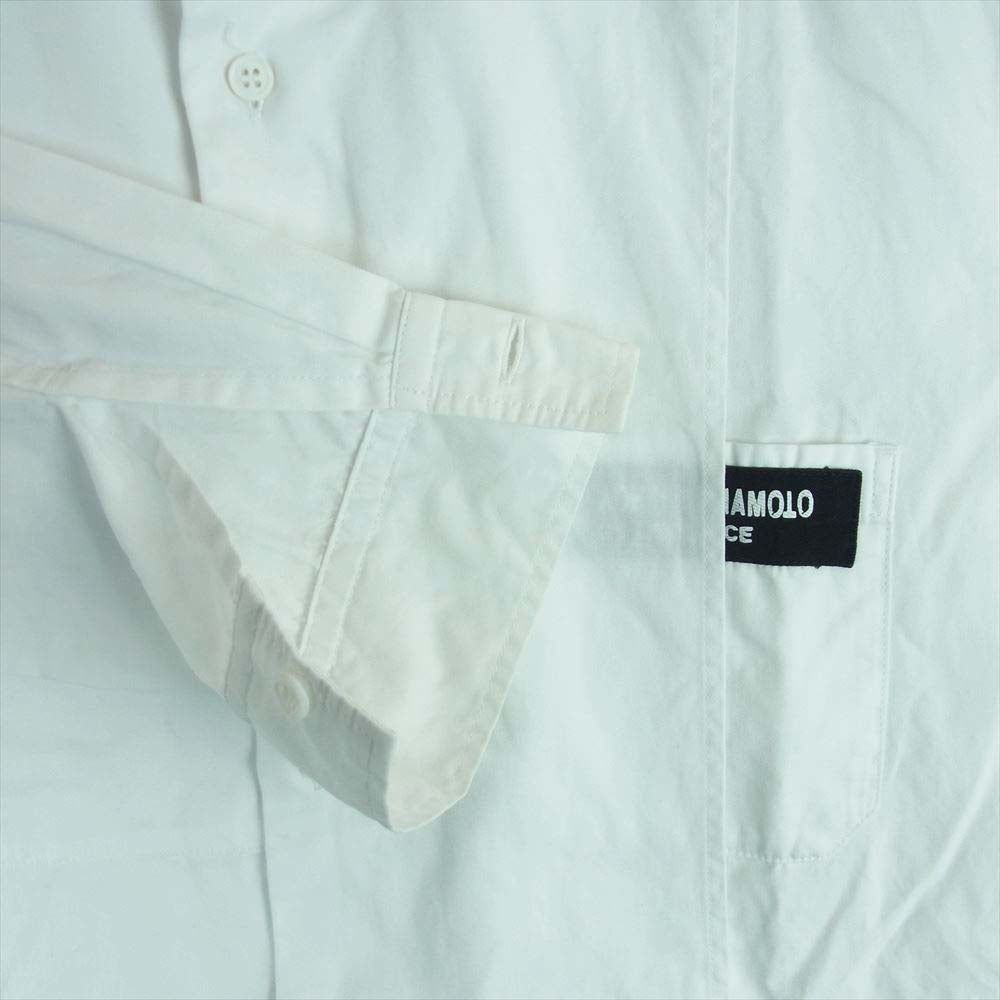 Yohji Yamamoto POUR HOMME ヨウジヤマモトプールオム HF-B02-002 PRODUCE プロデュース 被せ付き フロント二重 レイヤード 長袖 シャツ ホワイト系 2【中古】