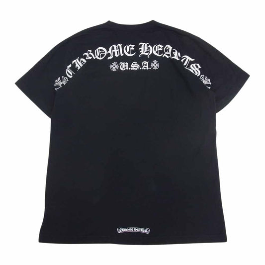 CHROME HEARTS クロムハーツ（原本無） 2212-304-0070 arch logo TEE アーチロゴ スクロールラベル バックプリント  Tシャツ 半袖 ブラック系 L【中古】