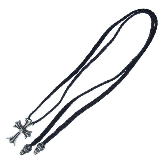 CHROME HEARTS クロムハーツ（原本無） CH CRS SML BC スモールCHクロス ボロチップ レザーブレード ネックレス シルバー系 ブラック系【中古】