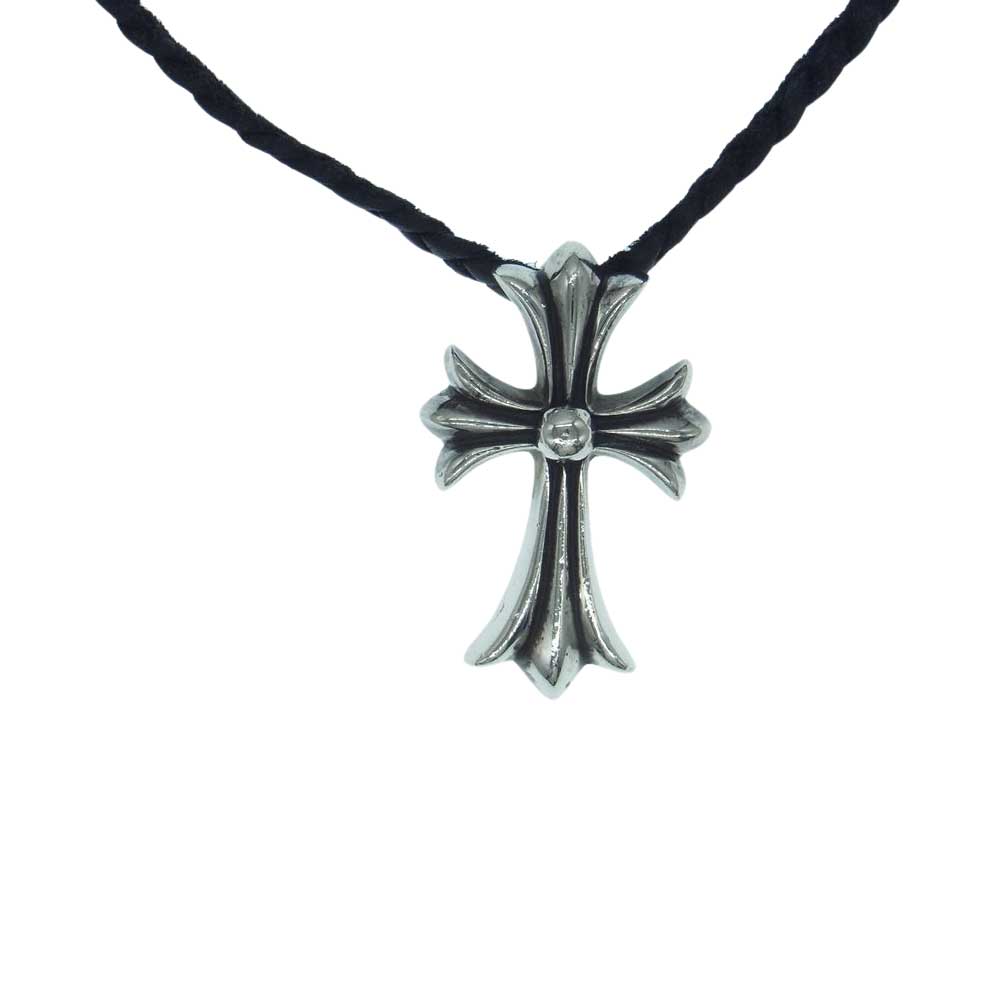 CHROME HEARTS クロムハーツ（原本無） CH CRS SML BC スモールCHクロス ボロチップ レザーブレード ネックレス シルバー系 ブラック系【中古】
