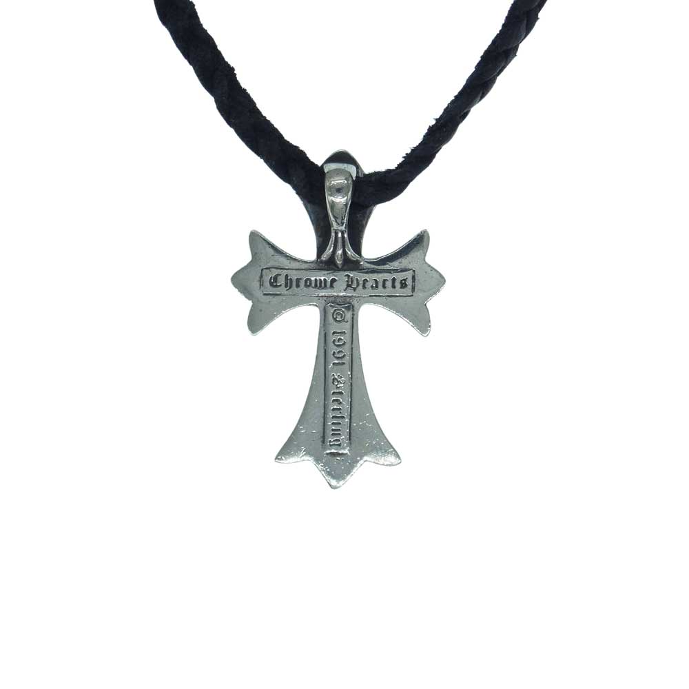 CHROME HEARTS クロムハーツ（原本無） CH CRS SML BC スモールCHクロス ボロチップ レザーブレード ネックレス シルバー系 ブラック系【中古】