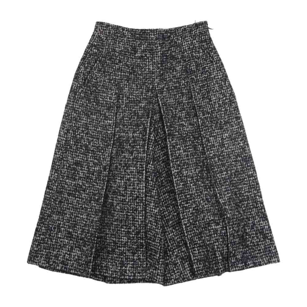 EPOCA エポカ M5R35-290-56 Loop Tweed Tuck Culotte ループ ツイード タック キュロット ウール混 ブラック系 40【中古】