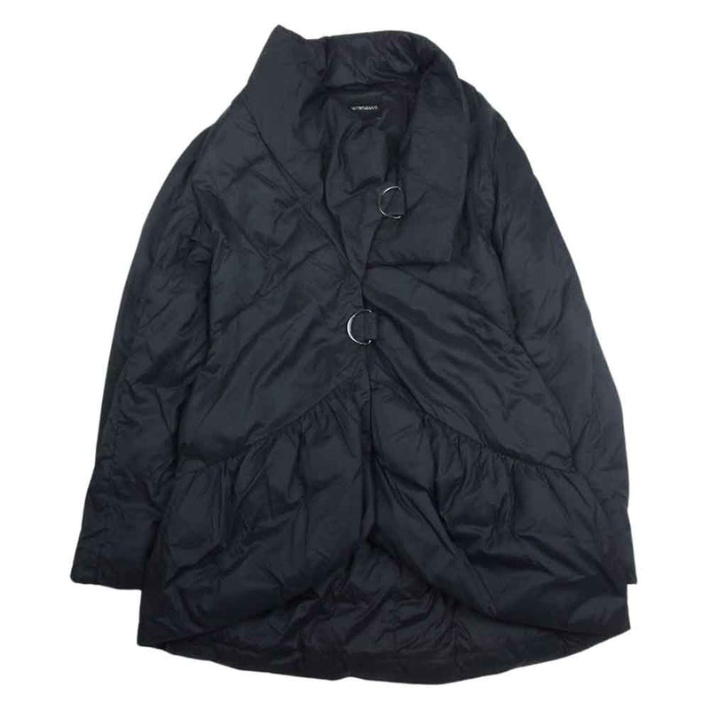 Emporio Armani エンポリオ・アルマーニ 6Z2L68 2NXBZ Asymmetrical insulated jacket 中綿 コート ブラック系 40【中古】