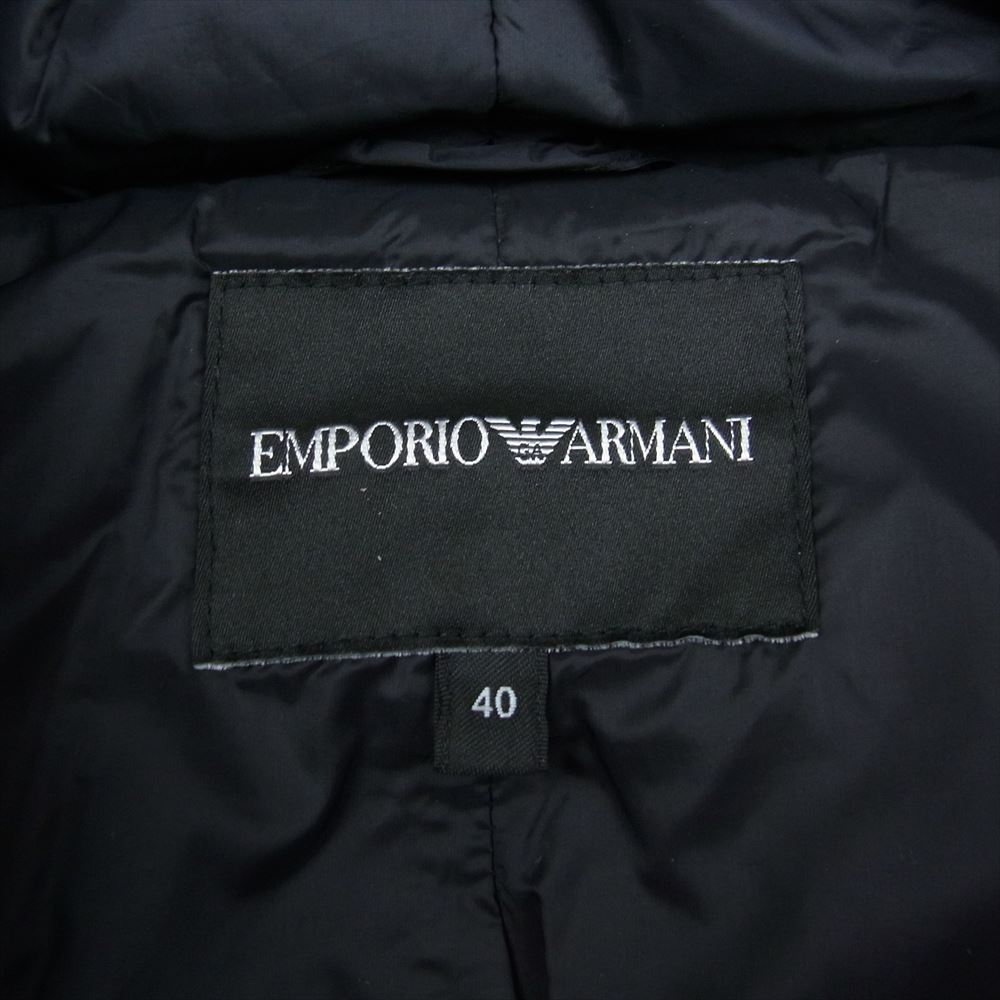 Emporio Armani エンポリオ・アルマーニ 6Z2L68 2NXBZ Asymmetrical insulated jacket 中綿 コート ブラック系 40【中古】