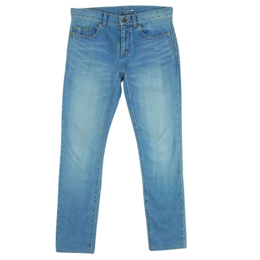 SAINT LAURENT サンローラン 483058 Y883L 国内正規品 バックロゴ刺繍 スキニー デニム パンツ インディゴブルー系 29【中古】