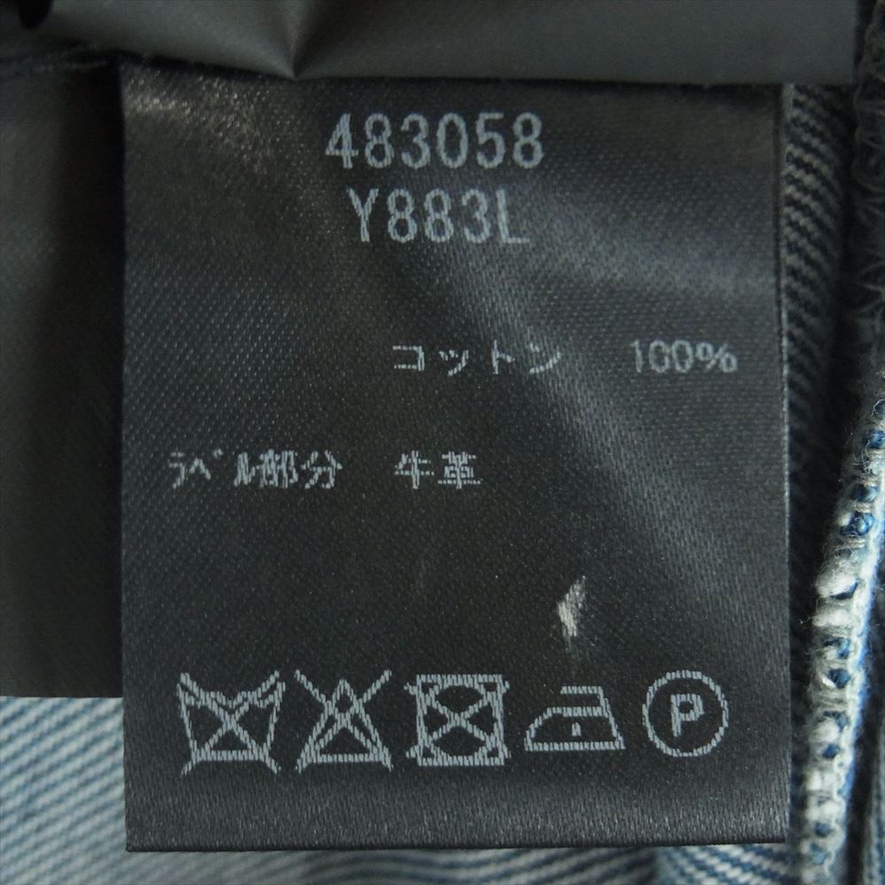 SAINT LAURENT サンローラン 483058 Y883L 国内正規品 バックロゴ刺繍 スキニー デニム パンツ インディゴブルー系 29【中古】