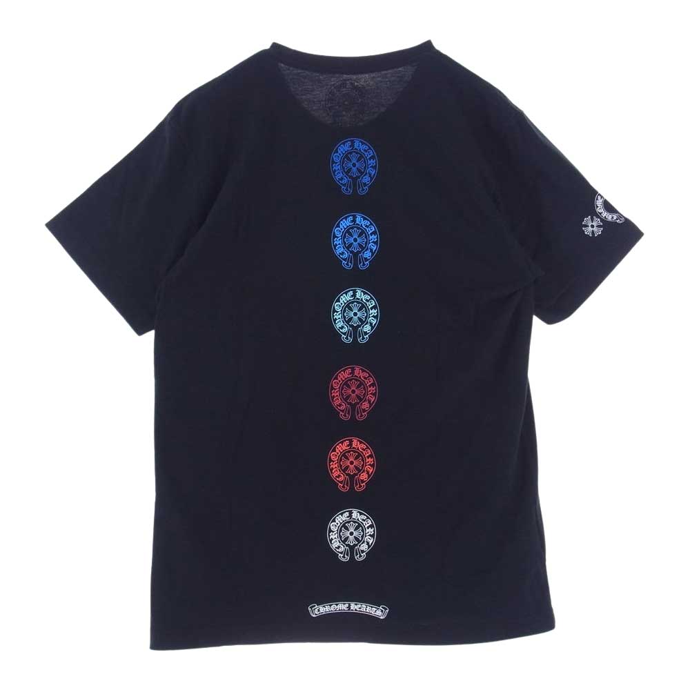 CHROME HEARTS クロムハーツ（原本無） 22SS 2212-304-0807 Multicolor Back Horseshoe Tee マルチカラー バック ホースシュー プリント Tシャツ ブラック系 M【中古】