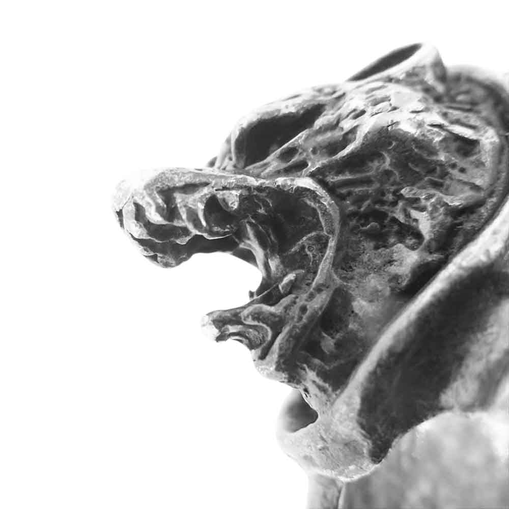 GODSIZE ゴッドサイズ WOLF RING ウルフ リング シルバー系 21.5号【中古】