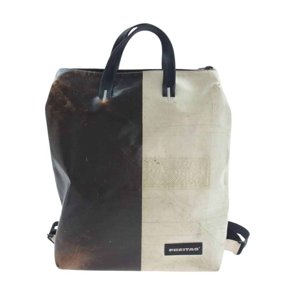 FREITAG フライターグ F201 PETE ピート 2way ショルダーバッグ ハンドバッグ ブラウン アイボリー オフホワイト系 ブラウン系【中古】