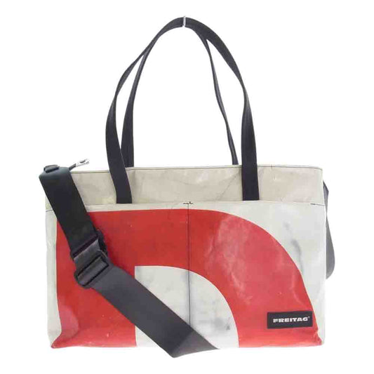 FREITAG フライターグ F560  STERLING 2way ショルダーバッグ トートバッグ ホワイト系 レッド系【中古】