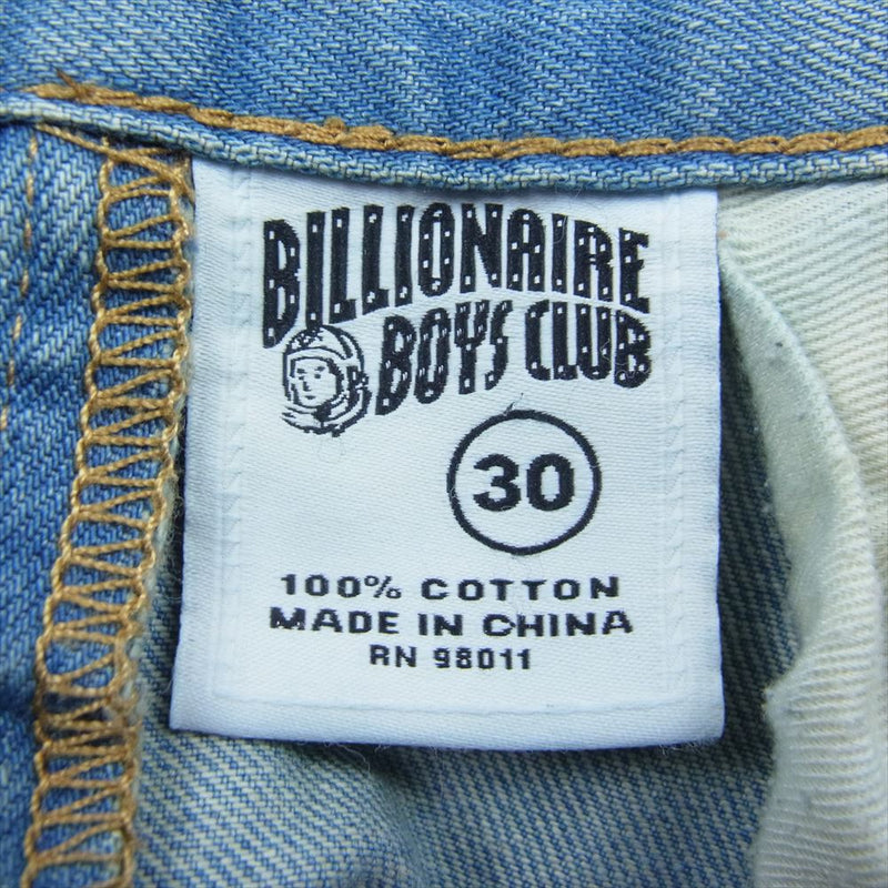 Billionaire Boys Club ビリオネアボーイズクラブ 891-7101 クラッシュ ダメージ デニム パンツ インディゴブルー系 30【中古】