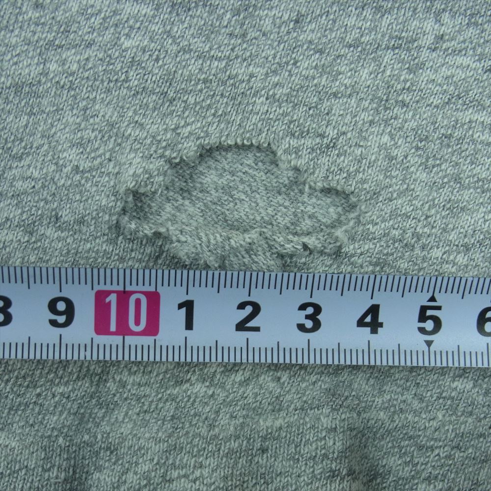 Champion チャンピオン 70s 80s バータグ中期 OBERLIN 半袖 Tシャツ コットン レーヨン アメリカ製 グレー系 L【中古】