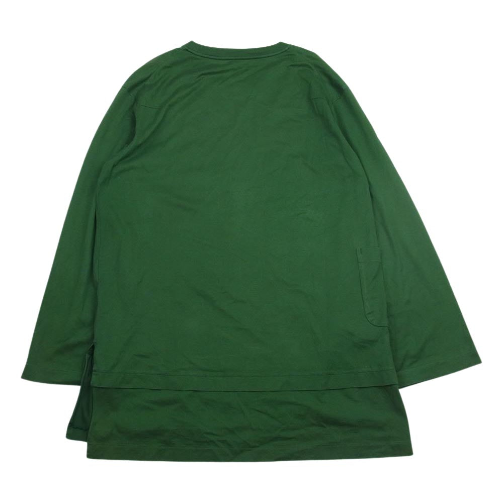 SUNSEA サンシー 19SS 19S07 HIMURON-T レイヤード ロングスリーブ クルーネック 長袖 Tシャツ グリーン グリーン系 2【中古】