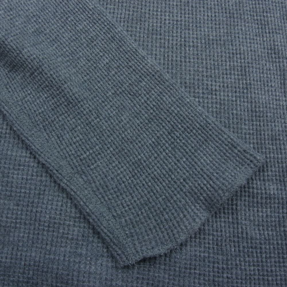 SUNSEA サンシー デニムエルボーパッチ ワッフル 長袖 Tシャツ グレー系 2【中古】