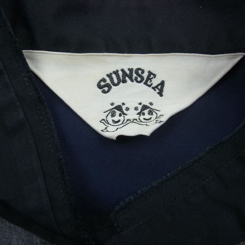 SUNSEA サンシー 18AW 18A24 Vincents Shirt ノーカラー バンドカラー 長袖 シャツ ブラック ブラック系 2【中古】