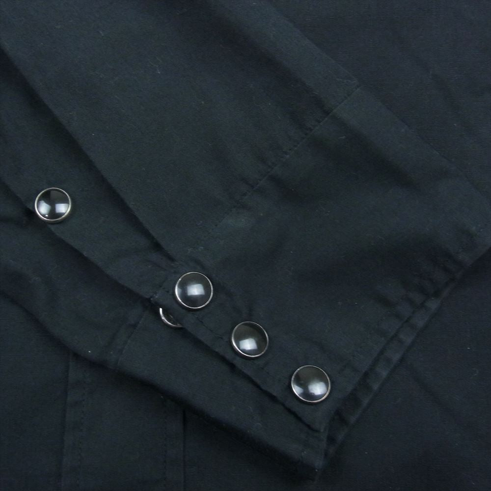 SUNSEA サンシー 18AW 18A24 Vincents Shirt ノーカラー バンドカラー 長袖 シャツ ブラック ブラック系 2【中古】