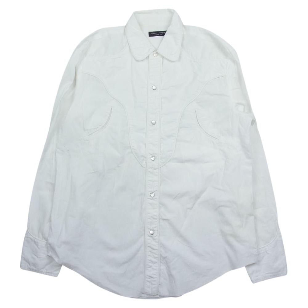 COMME des GARCONS HOMME PLUS コムデギャルソンオムプリュス ウエスタン アローポケット コットン 長袖 シャツ ホワイト系【中古】
