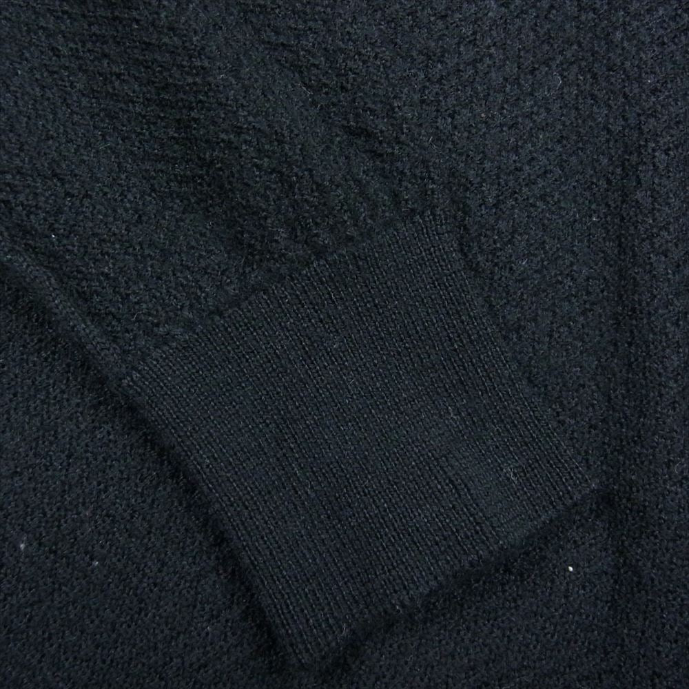 JOHN SMEDLEY ジョンスメドレー イギリス製 メリノウール  ニット プルオーバ― パーカー ブラック系 XS【中古】