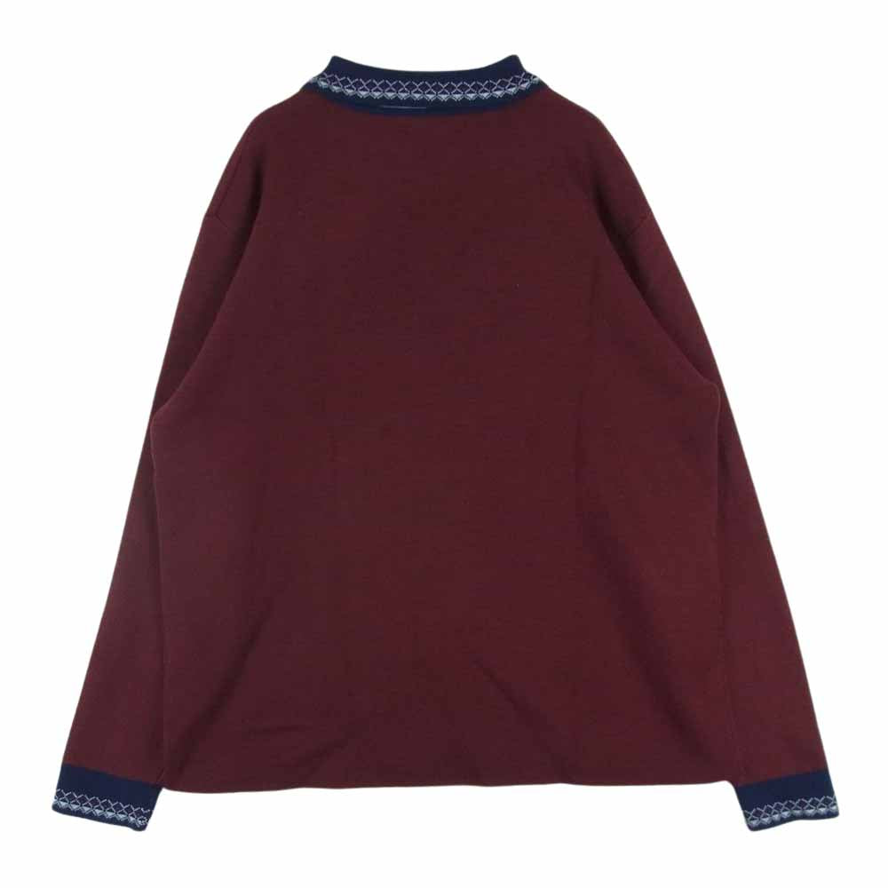 ラスベート 22AW PACC11-N002-N004-N005 アーガイル 長袖 ニット ポロ プルオーバ― セーター エンジ系 M【中古】