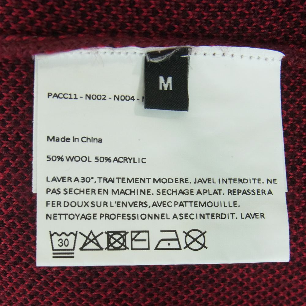 ラスベート 22AW PACC11-N002-N004-N005 アーガイル 長袖 ニット ポロ プルオーバ― セーター エンジ系 M【中古】