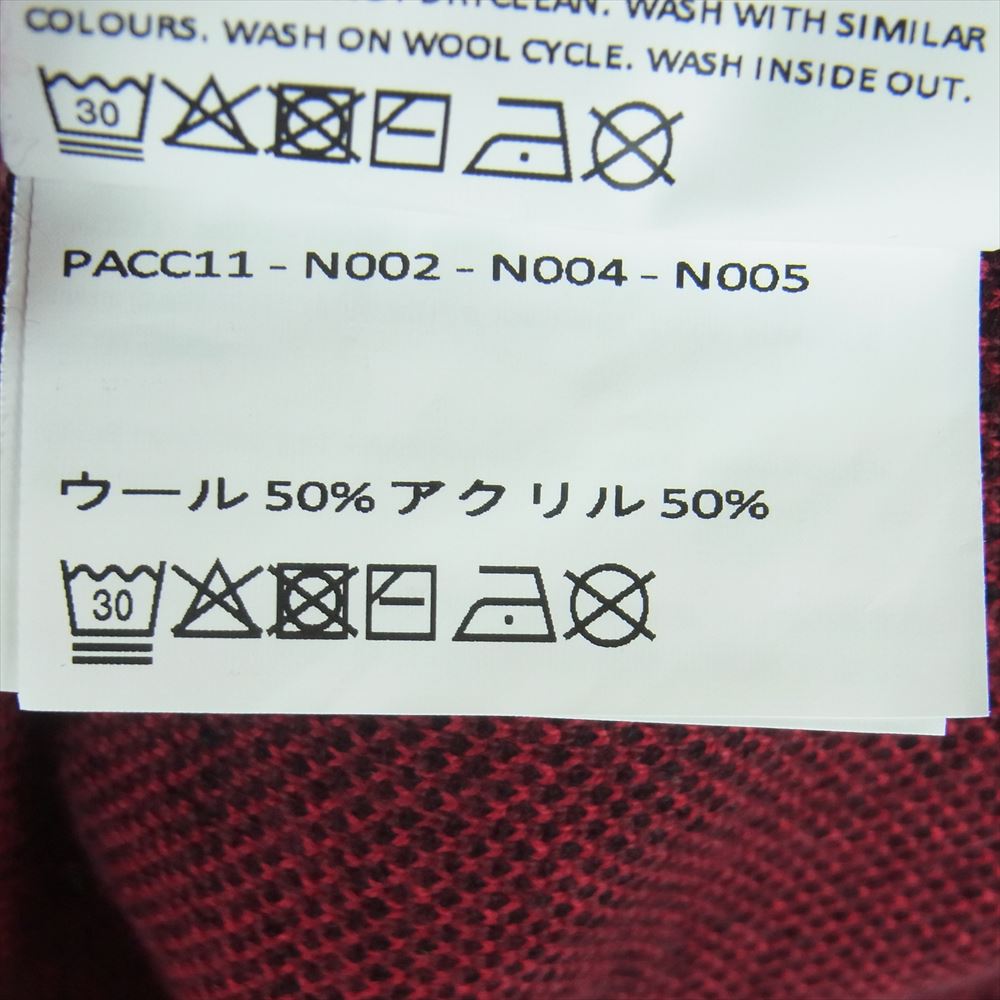 ラスベート 22AW PACC11-N002-N004-N005 アーガイル 長袖 ニット ポロ プルオーバ― セーター エンジ系 M【中古】