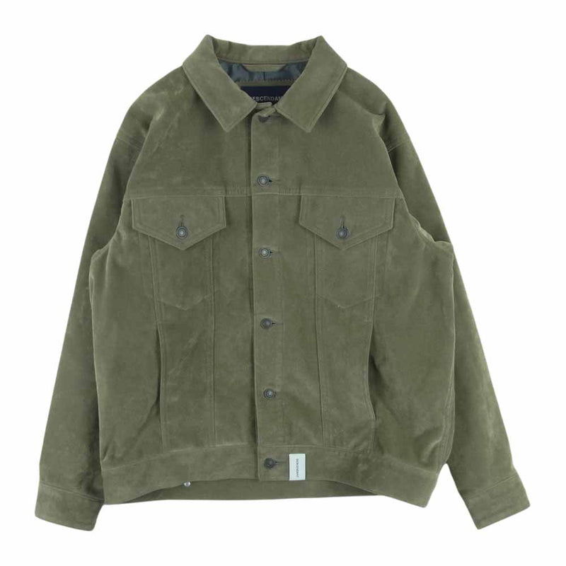 DESCENDANT ディセンダント 212BRDS-JKM04 PIGPEN TRACKER JACKET フェイク スエード トラッカー ジャケット グレー系 2【中古】