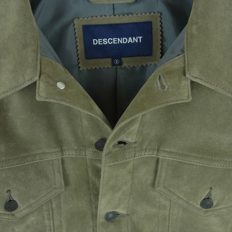 DESCENDANT ディセンダント 212BRDS-JKM04 PIGPEN TRACKER JACKET フェイク スエード トラッカー ジャケット グレー系 2【中古】