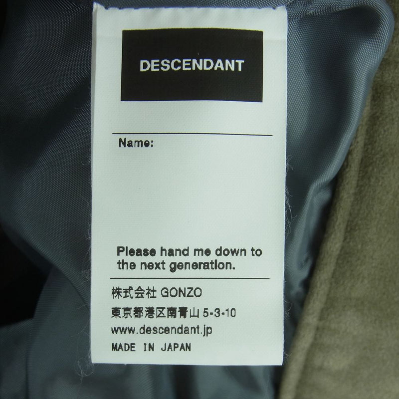 DESCENDANT ディセンダント 212BRDS-JKM04 PIGPEN TRACKER JACKET フェイク スエード トラッカー ジャケット グレー系 2【中古】