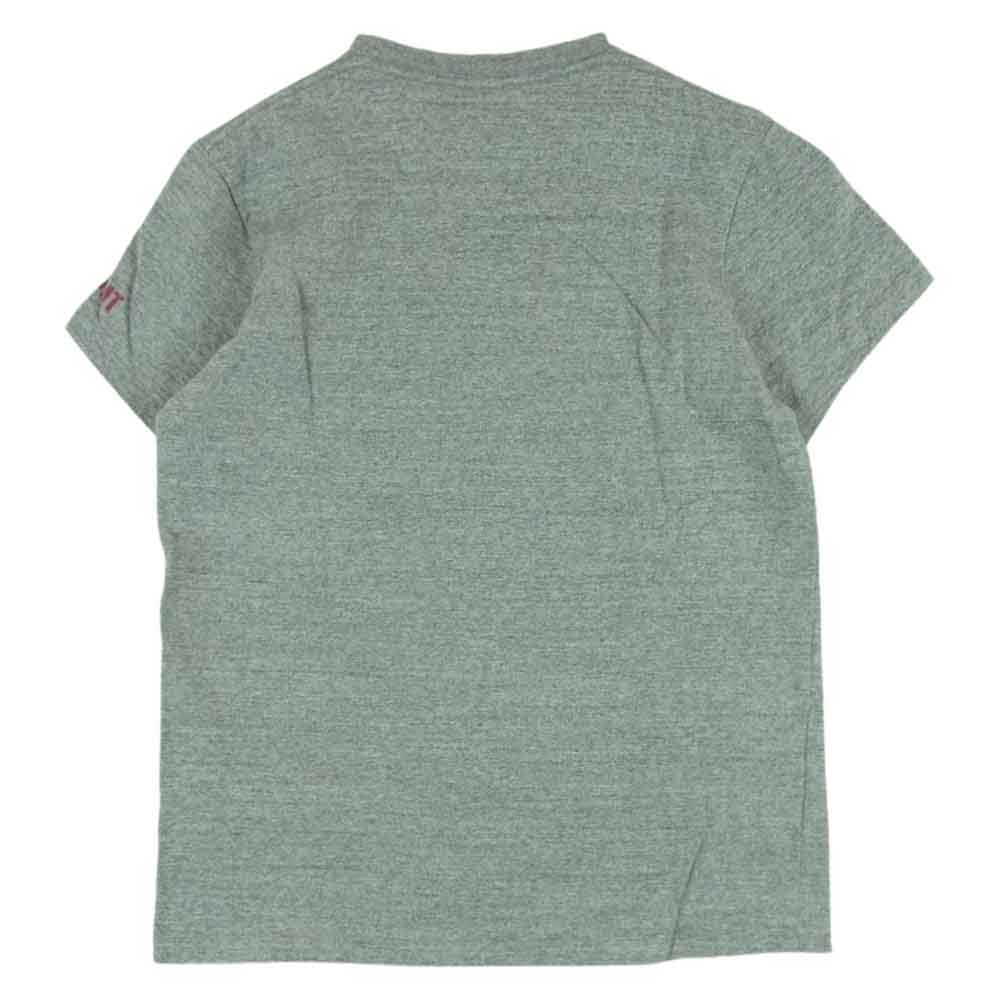 TMT ティーエムティー フラワー ロゴ プリント 半袖 Tシャツ コットン 日本製 グレー系 S【新古品】【未使用】【中古】