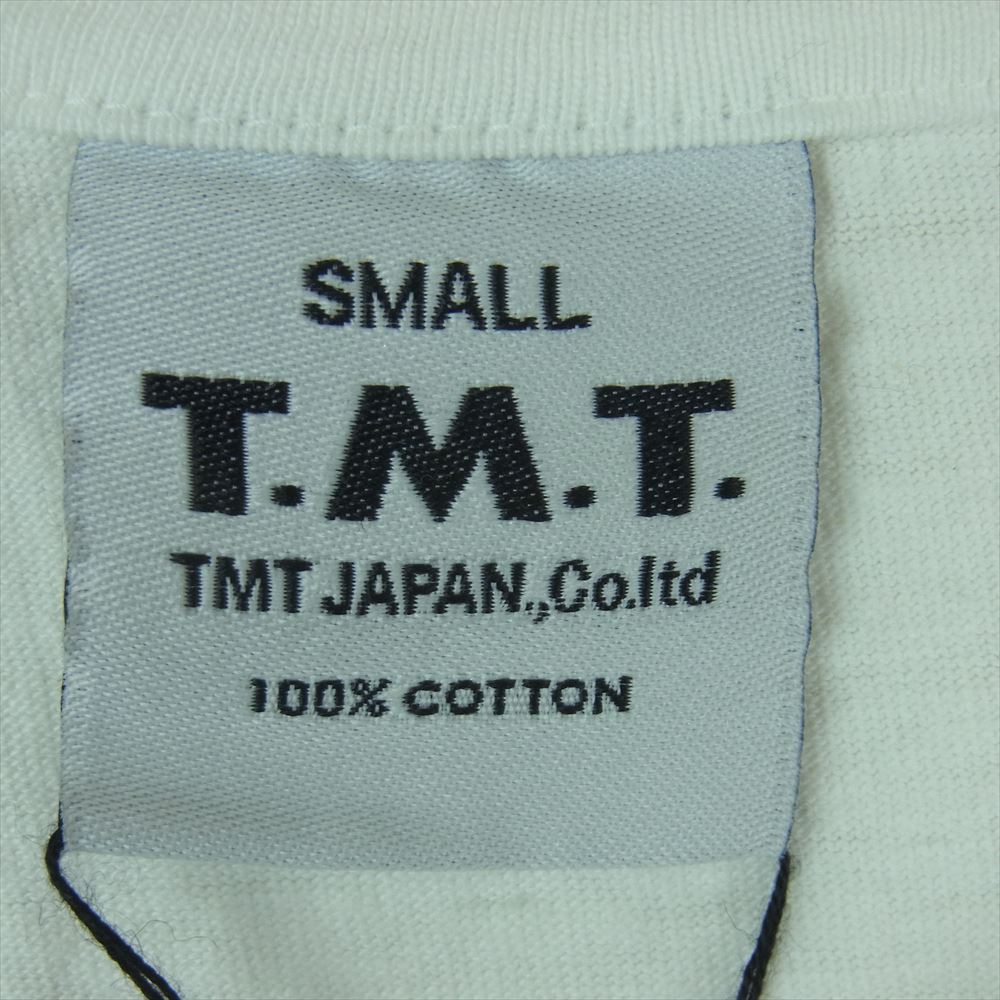 TMT ティーエムティー フラワー ロゴ プリント 半袖 Tシャツ 日本製 ホワイト系 S【新古品】【未使用】【中古】