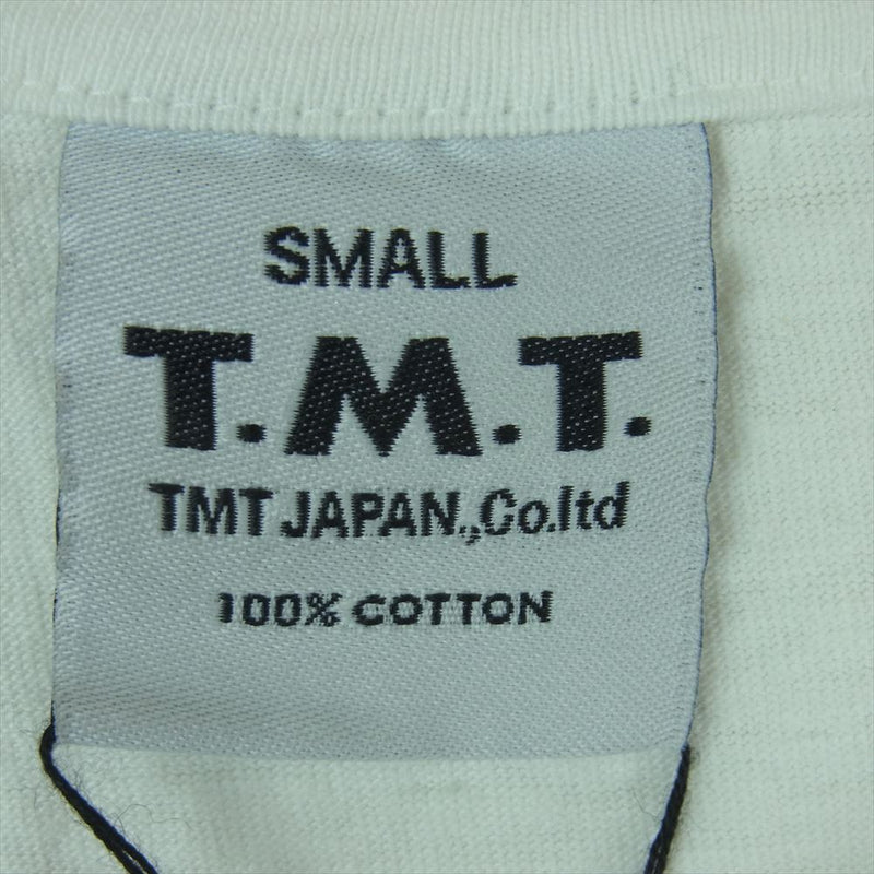 TMT ティーエムティー フラワー ロゴ プリント 半袖 Tシャツ 日本製 ホワイト系 S【新古品】【未使用】【中古】