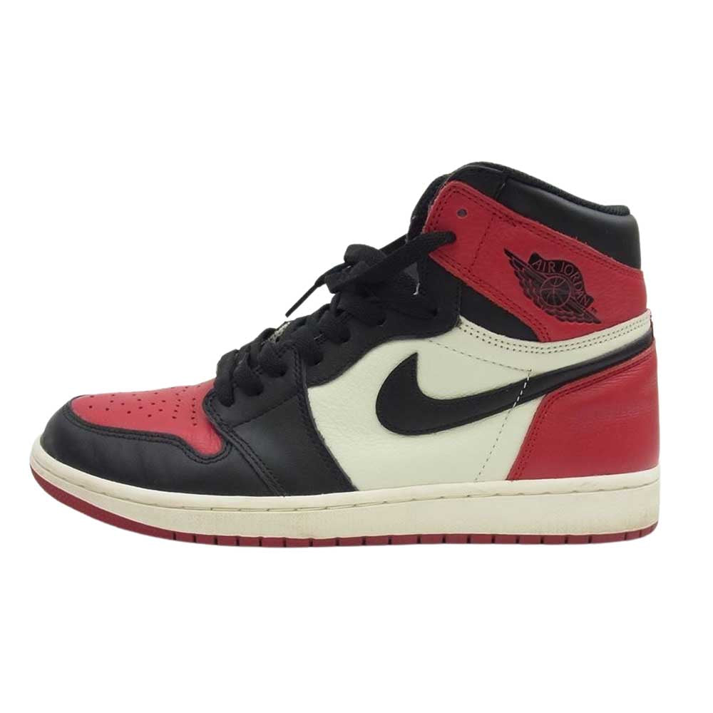 NIKE ナイキ 555088-610 Air Jordan 1 Retro High OG Bred Toe エアジョーダン レトロ ハイ ブレッド トゥ ホワイト系 レッド系 US9.5【中古】