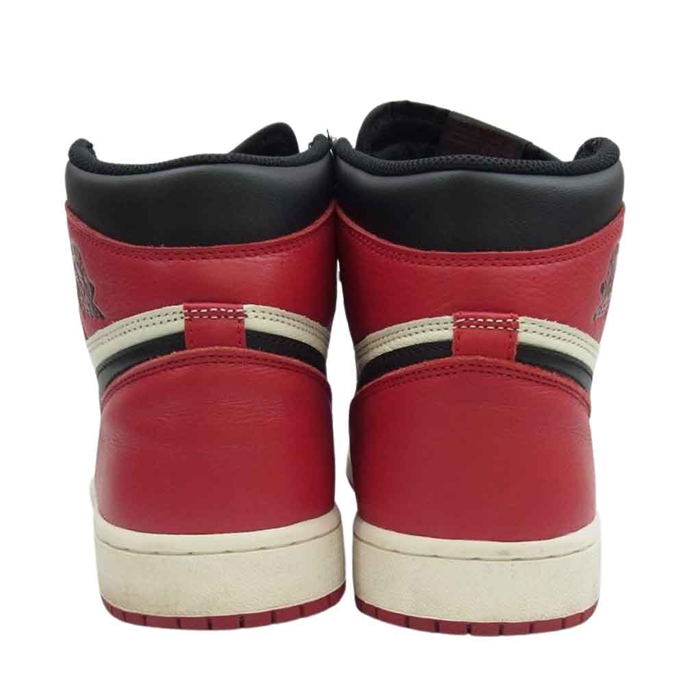 NIKE ナイキ 555088-610 Air Jordan 1 Retro High OG Bred Toe エアジョーダン レトロ ハイ ブレッド トゥ ホワイト系 レッド系 US9.5【中古】