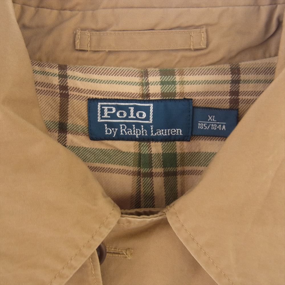 POLO RALPH LAUREN ポロ・ラルフローレン 裏地チェック ジャケット ライトブラウン系 XL【中古】