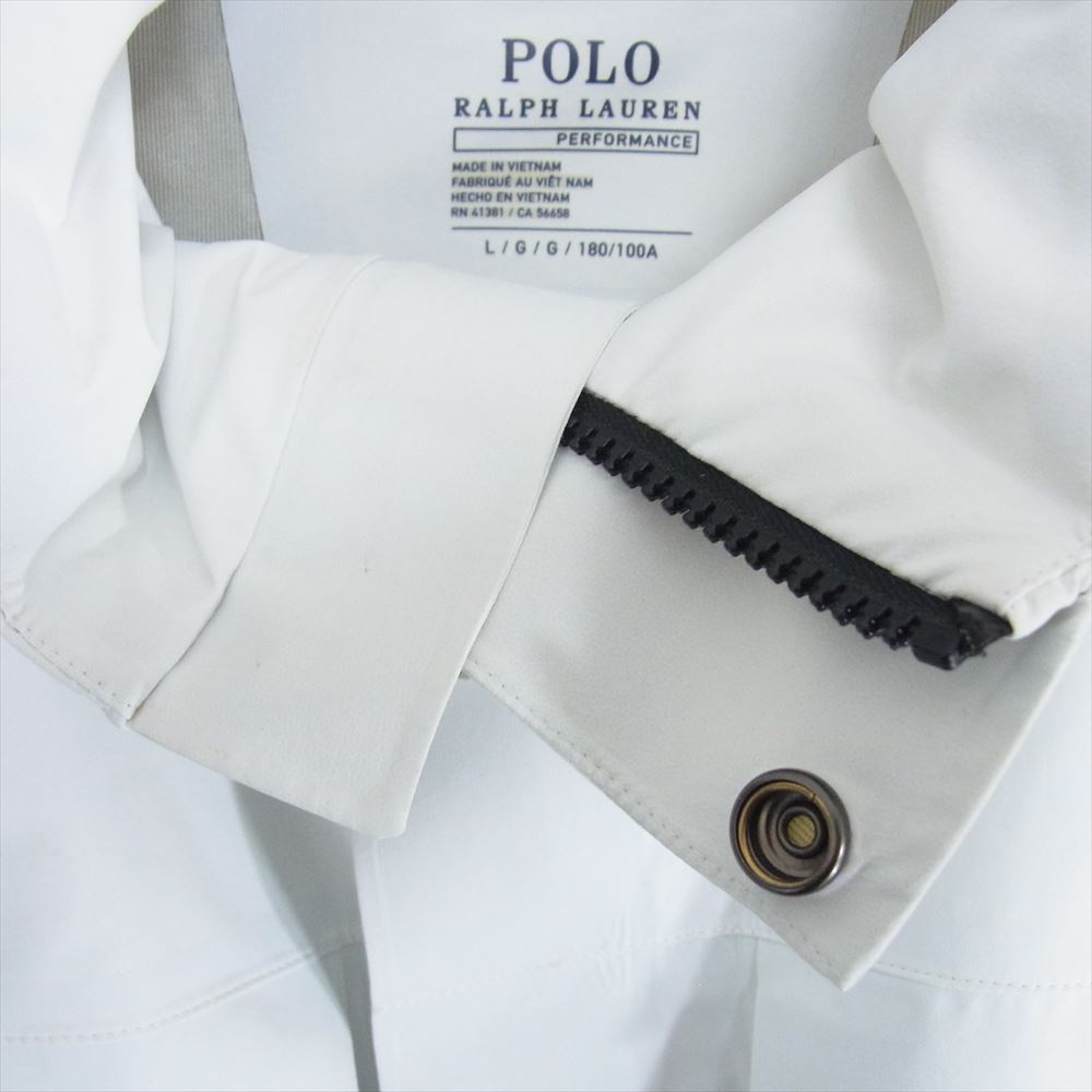 POLO RALPH LAUREN ポロ・ラルフローレン XCII UNIT03 OPTIMUM PERFORMANCE TECHNICAL ジップアップ テクニカル ジャケット ホワイト系 L【中古】