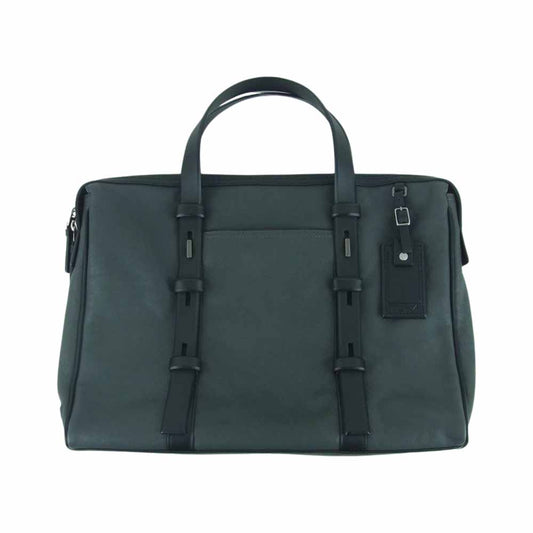 TUMI トゥミ 68917IRN MISSION HARRISON Leather Briefcase ミッション ハリソン レザー ブリーフケース バッグ グレー系【中古】