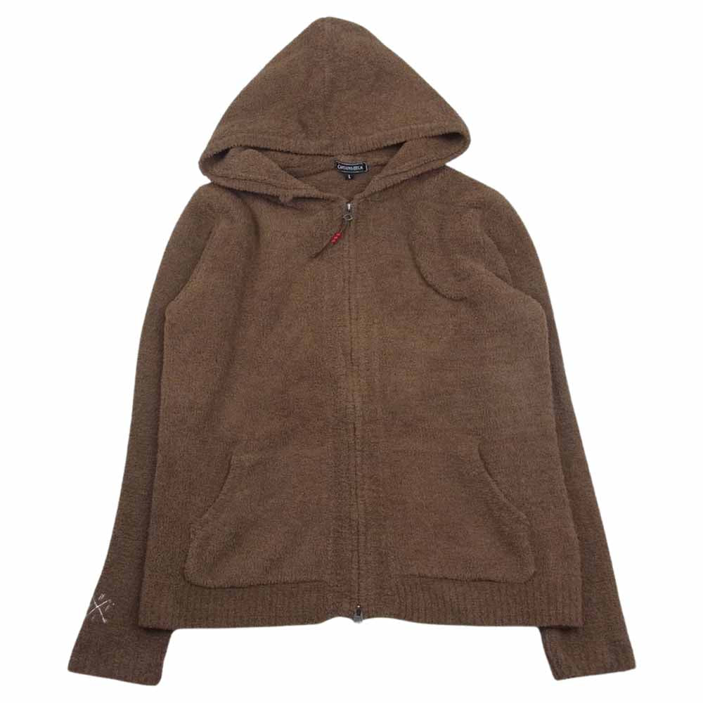 キャプテンズヘルム コンチョボタン付き パイル フリース ジップパーカー ブラウン系 L【中古】