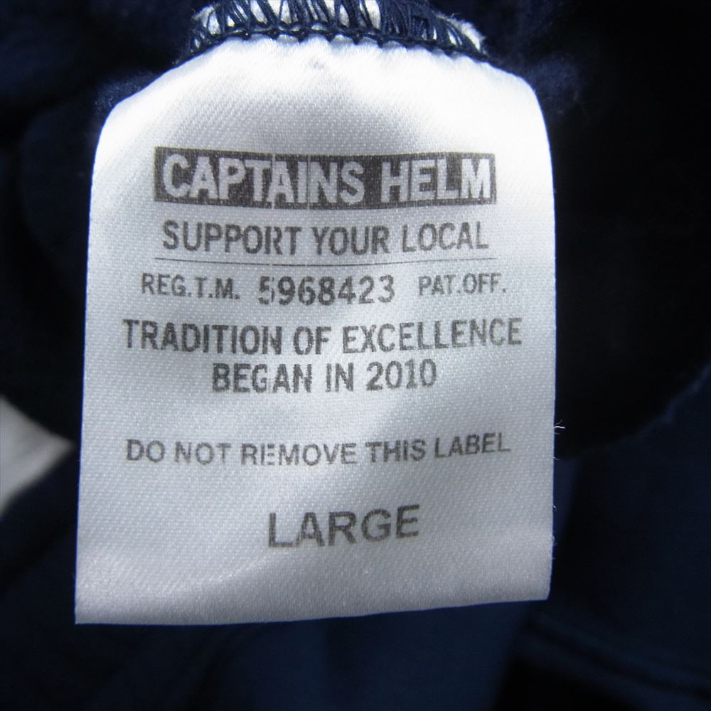 キャプテンズヘルム ロゴ 刺繍 ジャージー パンツ ネイビー系 L【中古】