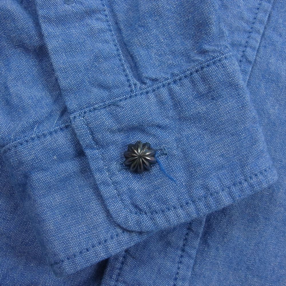 キャプテンズヘルム シャンブレー ボタンダウン 長袖 シャツ インディゴブルー系 L【中古】