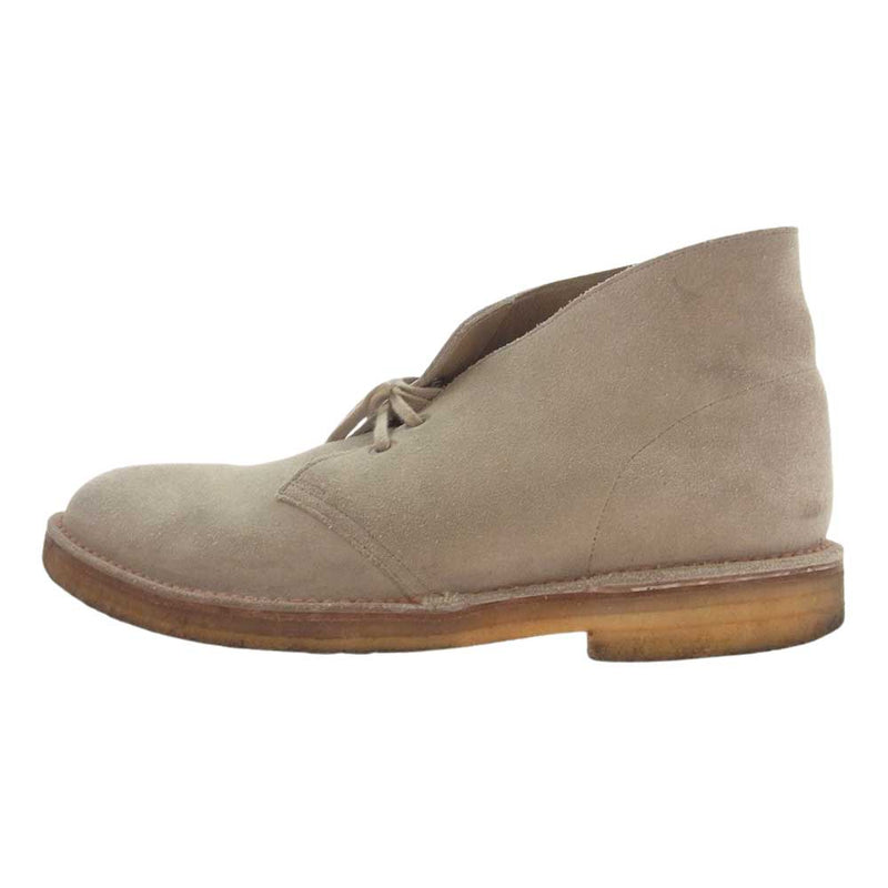 Clarks クラークス イングランド製 65周年 オレンジステッチ デザート ブーツ ベージュ系 26ｃｍ【中古】