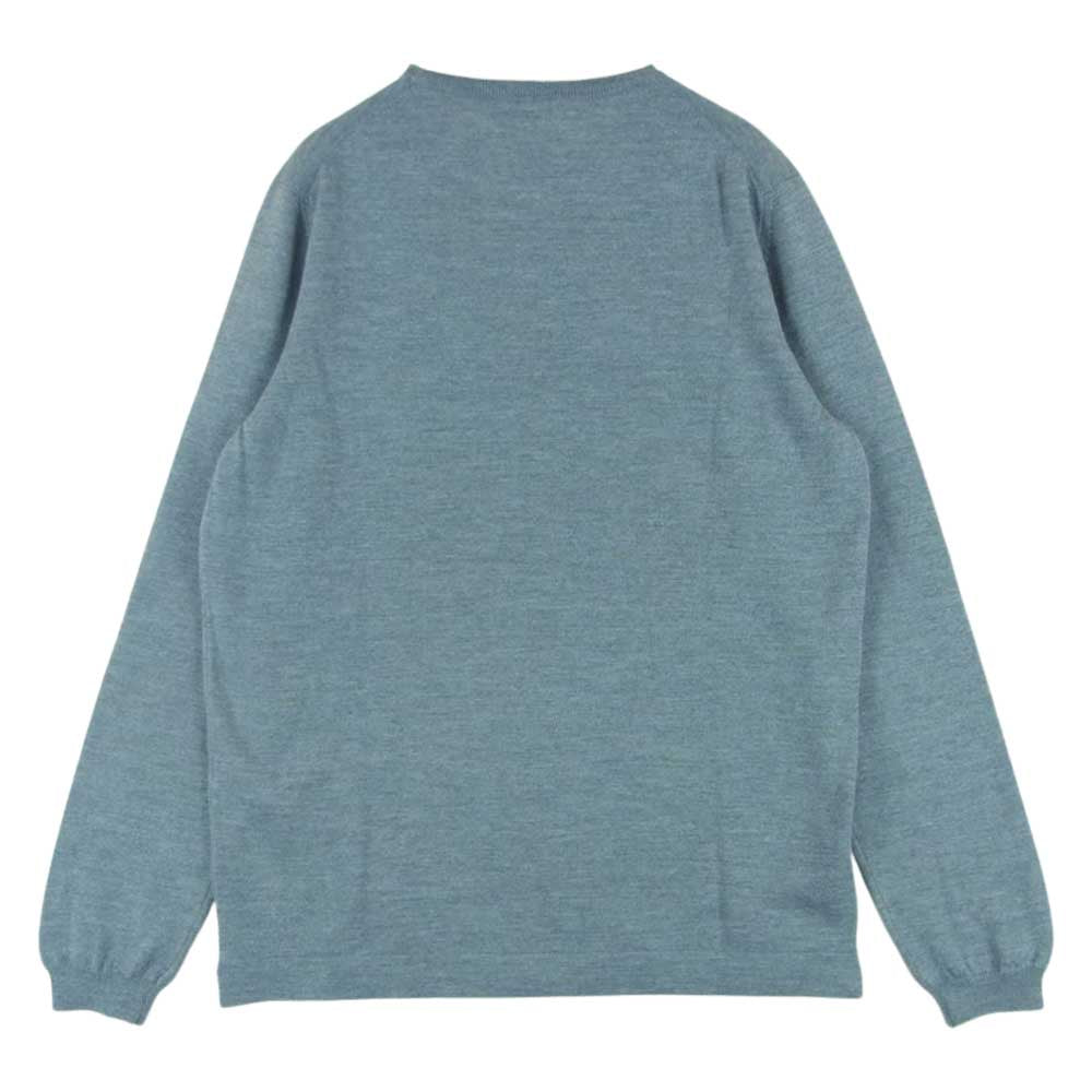 グランサッソ 57136 14263 12ゲージ ウール ソリッド クルーネック ニット イタリア製 グレー系 50【中古】