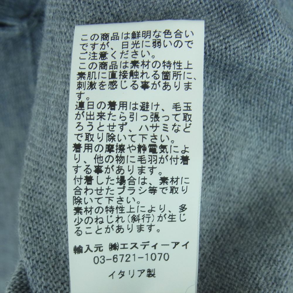 グランサッソ 57136 14263 12ゲージ ウール ソリッド クルーネック ニット イタリア製 グレー系 50【中古】