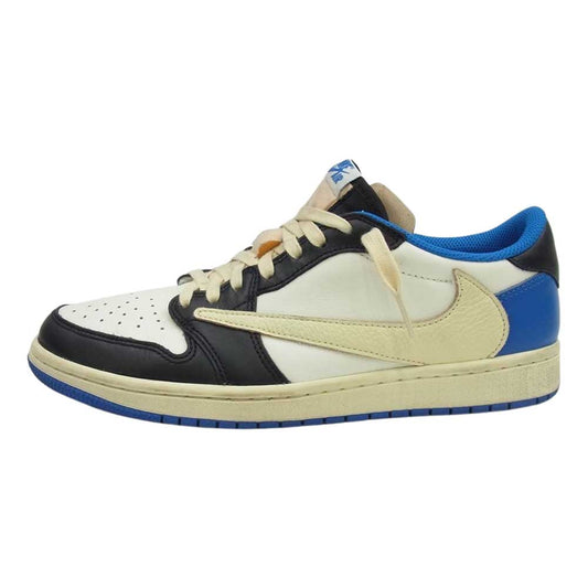 NIKE ナイキ DM7866-140 × Travis Scott トラヴィススコット × Fragment フラグメント Air Jordan 1 Low OG SP Military Blue エアジョーダン ロー ミリタリー ブルー マルチカラー系 US8【中古】
