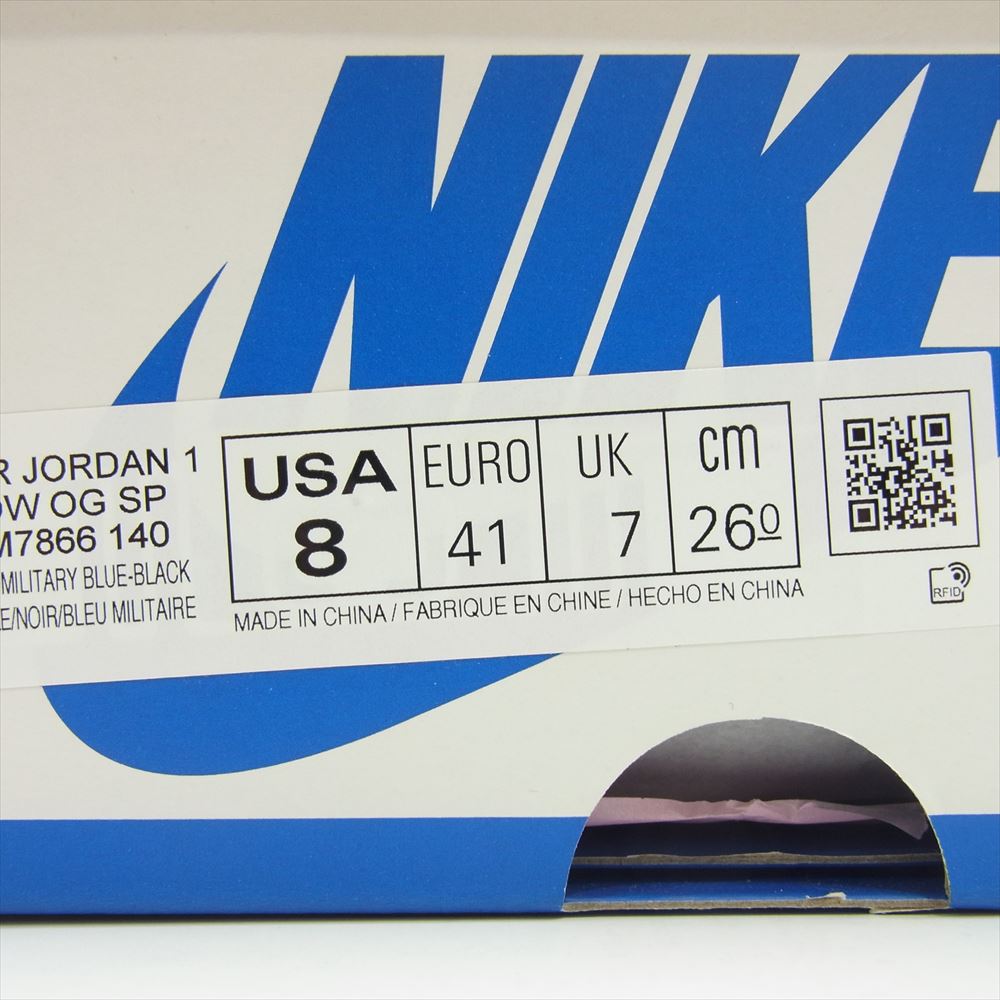 NIKE ナイキ DM7866-140 × Travis Scott トラヴィススコット × Fragment フラグメント Air Jordan 1 Low OG SP Military Blue エアジョーダン ロー ミリタリー ブルー マルチカラー系 US8【中古】