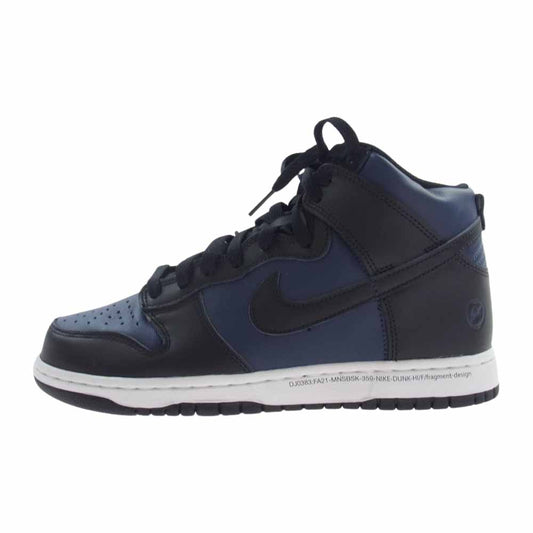NIKE ナイキ DJ0383-400 × Fragment フラグメント Dunk High Tokyo ダンク ハイ 東京 スニーカー ブラック系 ネイビー系 25.5cm【新古品】【未使用】【中古】