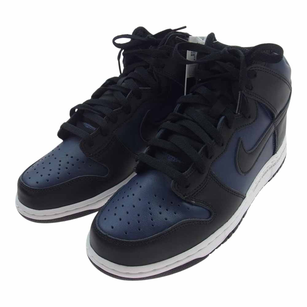 NIKE ナイキ DJ0383-400 × Fragment フラグメント Dunk High Tokyo ダンク ハイ 東京 スニーカー ブラック系 ネイビー系 25.5cm【新古品】【未使用】【中古】